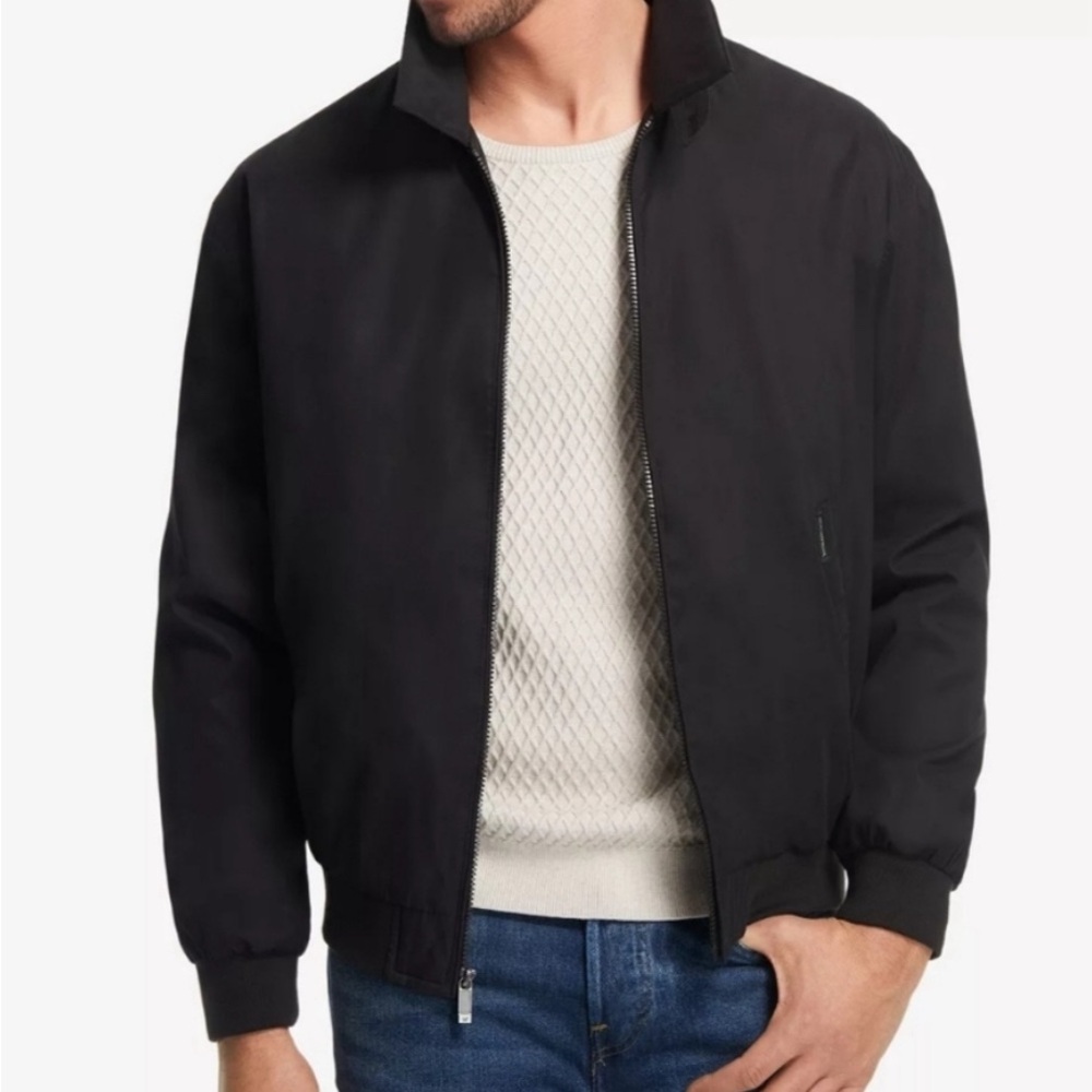 Weatherproof Microfiber Bomber Jacket Black - image 1